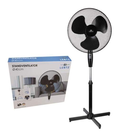 LENTZ Ø 40 cm Standventilator SCHWARZ 80025