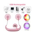 MECO USB Ventilator Handsfree Fan,Mini Hals Ventilator Portable Kleiner Lüfter mit 3 Geschwindigkeit einstellbar,Mini Lüfter Spo