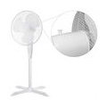 Standventilator Ø40cm mit Oszilation ( Weiß ) - Ventilator 45W, Höhenverstellbar 105-125cm - Towerventilator 3 Geschwindigkeitss