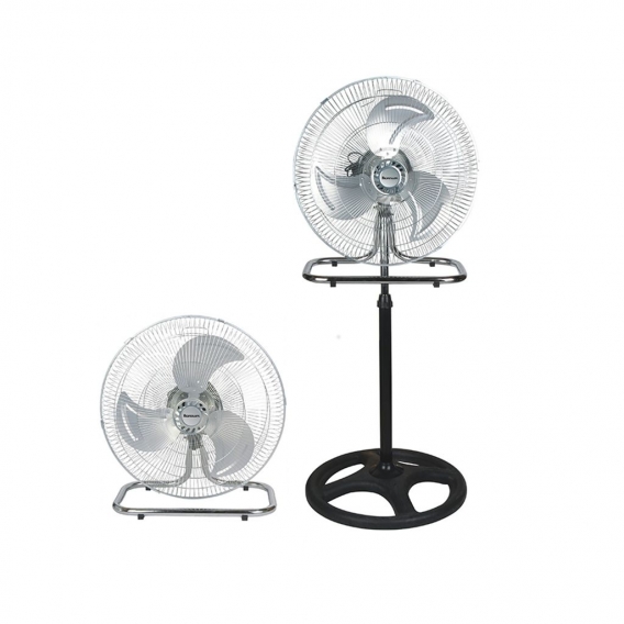 3 in 1,Tischventilator Standventilator Durchmesser: 50 cm, Leistung: 80 W, 3 Geschwindigkeitsstufen