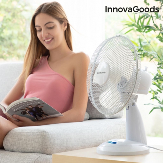 InnovaGoods Tischventilator Ø 30 cm 35W Weiß