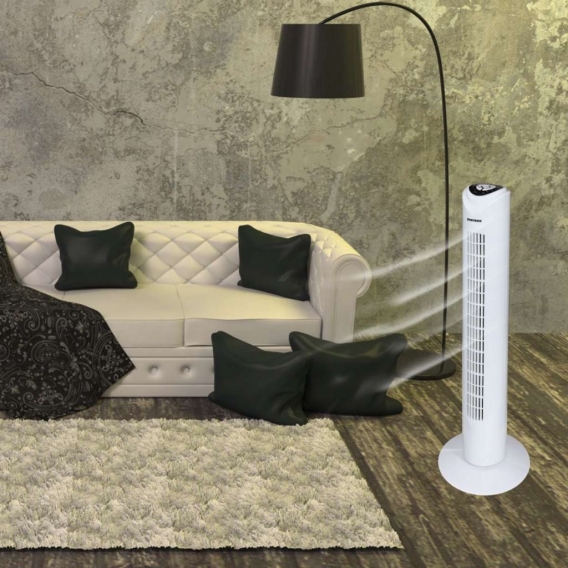 Syntrox Digitaler Turmventilator mit Fernbedienung und Oszillation weiß