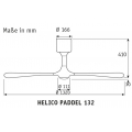 CasaFan Deckenventilator Helico Paddel BN-BU inkl. Fernbedienung