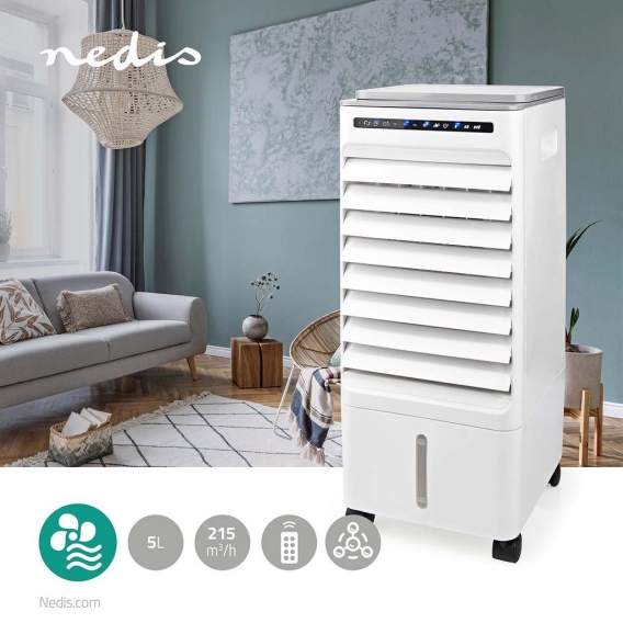 Air Cooler Luftkühler  5 l  | 215 m³/h | Timer | mit Fernbedienung konisierend