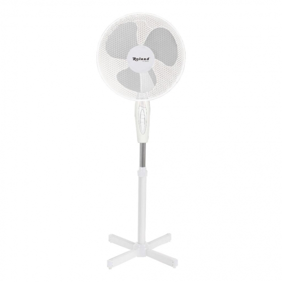 Roland Standventilator mit 3 Geschwindigkeitsstufen, 40 cm weiss