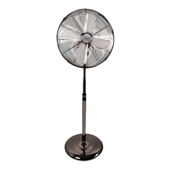 SUNTEC Ventilator Leise, Timer | Standventilator CoolBreeze 4000 | 40 cm Durchmesser | Stand Fan Windmaschine Metall Chrom | für