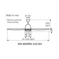 CasaFan Deckenventilator Eco Aviatos 132 BN-AH inkl. Fernbedienung