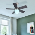 Eleganter Deckenventilator mit RGB LED Leuchtmittel