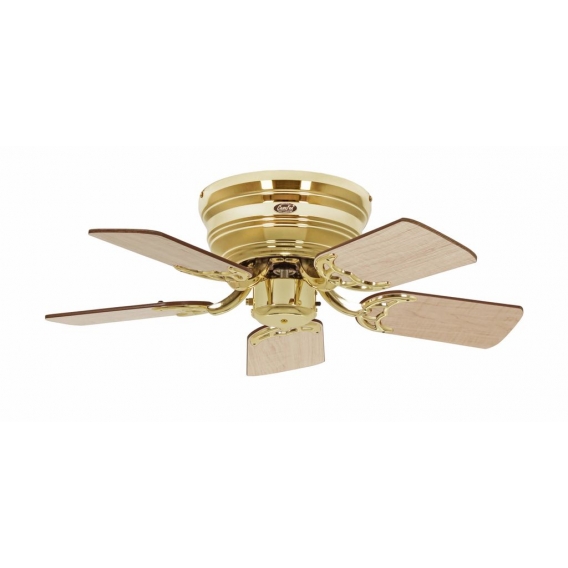 Deckenventilator Classic Flat III Messing poliert 75