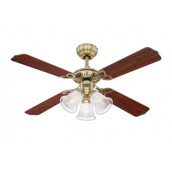 Deckenventilator Princess Trio Messing antik 105 cm