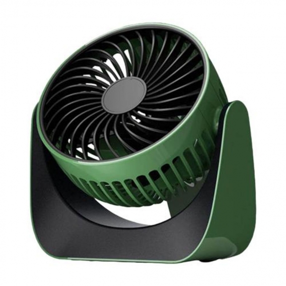 USB-Tischventilator, 360 ° -Einstellung, USB, wiederaufladbar, starker Wind, leiser persönlicher Ventilator, Umluftventilator fü