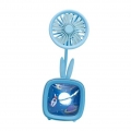 Tragbare Mini-Tischventilatoren Desktop-Tischventilator Wiederaufladbarer 3-Gang-Persönlicher USB-Ventilator mit Lichtern Sommer