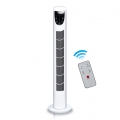 Fiqops Turmventilator mit Fernbedienung leise 75° oszillierender Ventilator Timer, Turm Standventilator, weiß