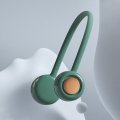 Tragbarer Nackenventilator, USB Wiederaufladbarer Ventilator ohne Rotor für Innen, Außen (Grün)