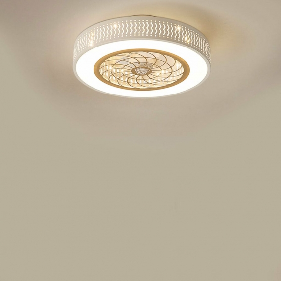 45cm Modern Deckenventilatorleuchte LED Dimmbare Licht Schlafzimmer Lüfter Lampe Fan Licht 36W