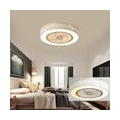 45cm Modern Deckenventilatorleuchte LED Dimmbare Licht Schlafzimmer Lüfter Lampe Fan Licht 36W