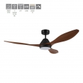 LED Deckenventilator ANTIBES  4000K H:33cm Ø:132cm Teakoptik/weiss inkl. Fernbedienung