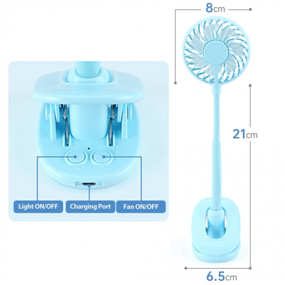 Handventilatoren Desktop Aromatherapie Ventilator USB wiederaufladbares Nachtlicht Clip On