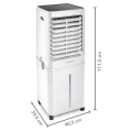 TROTEC Aircooler, Luftkühler, Luftbefeuchter PAE 81 mit 4 Gebläsestufen 4-in-1-Luftkühler Kühlen Erfrischen Reinigen Befeuchten