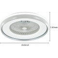 23" Deckenventilator mit Beleuchtung Fernbedienung Fan Moderne LED Deckenleuchte einstellbare Geschwindigkeit 60W