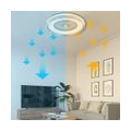 23" Deckenventilator mit Beleuchtung Fernbedienung Fan Moderne LED Deckenleuchte einstellbare Geschwindigkeit 60W