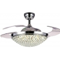 42" Deckenventilator Licht Modern Kristall Fan Deckenleuchte 2 IN 1 LED Decken Ventilator mit Beleuchtung und Fernbedienung