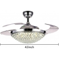 42" Deckenventilator Licht Modern Kristall Fan Deckenleuchte 2 IN 1 LED Decken Ventilator mit Beleuchtung und Fernbedienung