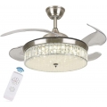 42" Deckenventilator Mit Beleuchtung und Fernbedienung LED Kronleuchter Fan Deckenlampe Kreative Moderne Deckenleuchte