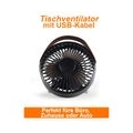 LIVOO Ventilator Tischventilator Tischlüfter USB 5W DOM448N schwarz