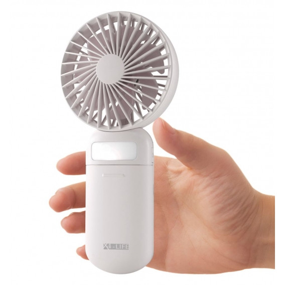 X4-LIFE Mini Ventilator mit Spiegel, LED Licht & Akku