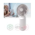 X4-LIFE Mini Ventilator mit Spiegel, LED Licht & Akku