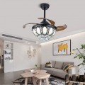 OUKANING 36 Zoll Deckenventilatoren mit Beleuchtung LED Deckenleuchte mit Ventilator und Fernbedienung Crystal Chandelier Fan Di