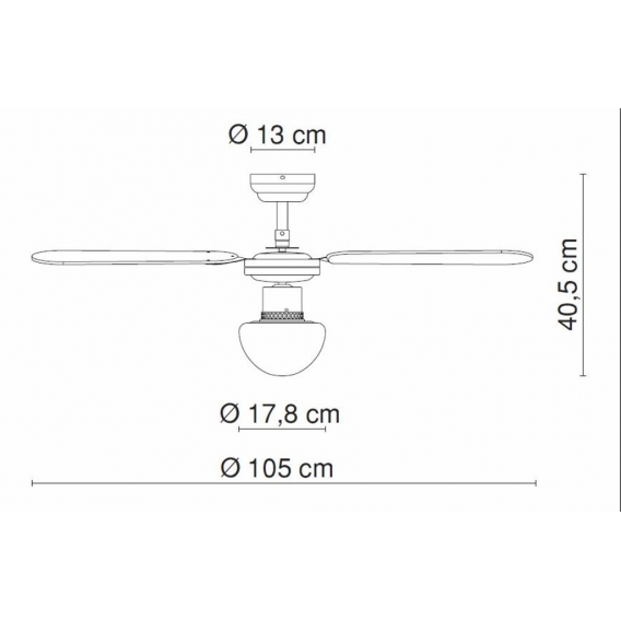 GLOBO Deckenventilator mit LED Beleuchtung Deckenlampe 105cm 0330LED