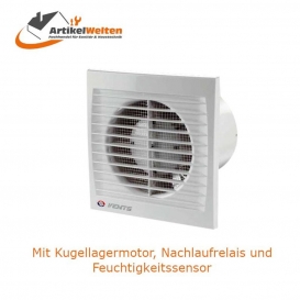 More about Axial Ventilator mit Kugellagermotor, Nachlaufrelais und Feuchtigkeitssensor - Ø 100mm Abluft, Badlüfter