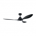 Deckenventilator LED ANTIBES schwarz-matt milky Ø132cm H:33cm