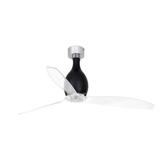 Faro Mini Eterfan Ø128 cms Schwarz Mate Blades Transparentarent