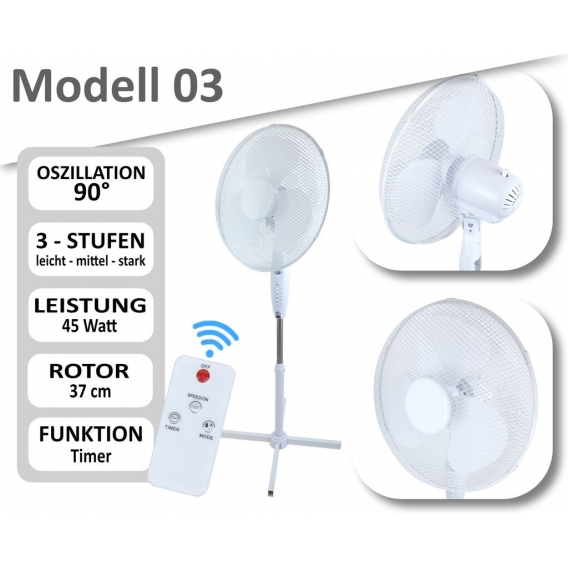 Standventilator Säulenventilator Ventilator Tischventilator Turmventilator Windmaschine Lüfter Modell 03