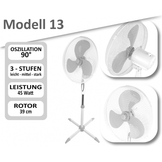 Standventilator Säulenventilator Ventilator Tischventilator Turmventilator Windmaschine Lüfter Modell 13