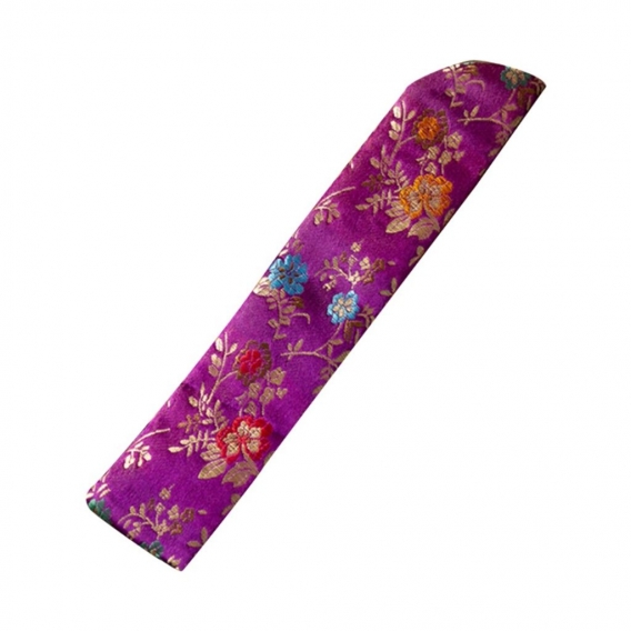 AcserGery Hand Fan Cover Tasche Vintage Stickerei Floral Handheld Faltfächer Sleeve Pouch