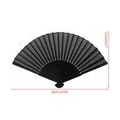 AcserGery Chinesischer Stil Schwarz Vintage Hand Fan Falten Fans Tanz Hochzeit Party Favor