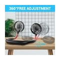 USB Nackenventilator, wiederaufladbare Nackenbügel Sport Fan Lazy Hals hängenden Dual Cooling Fan Schwarz