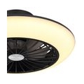 LED Deckenventilator, 3 Stufen, 18 Watt, D 30 cm, Schwarz