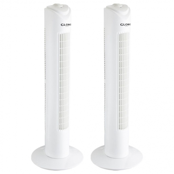 2er Set Tower Ventilator, weiss, Höhe 81 cm