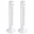 2er Set Tower Ventilator, weiss, Höhe 81 cm