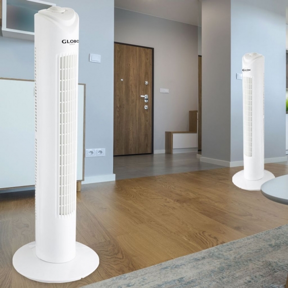 2er Set Tower Ventilator, weiss, Höhe 81 cm