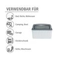 WENKO Luftentfeuchter Kunststoffgehäuse grau, 23 x 15 x 15 cm inkl. Granulatblock (1 kg) | Raumentfeuchter ideal für Auto, Dachb