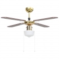 Duolm Deckenventilator mit Lampe 106 cm Braun