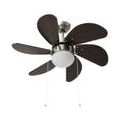 Duolm Deckenventilator mit Lampe 76 cm Dunkelbraun