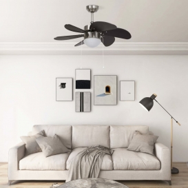 More about [ BEST SELLER ] Deckenventilator mit Lampe 76 cm Dunkelbraun TOP-MARKT