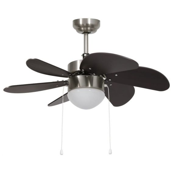 [ BEST SELLER ] Deckenventilator mit Lampe 76 cm Dunkelbraun TOP-MARKT